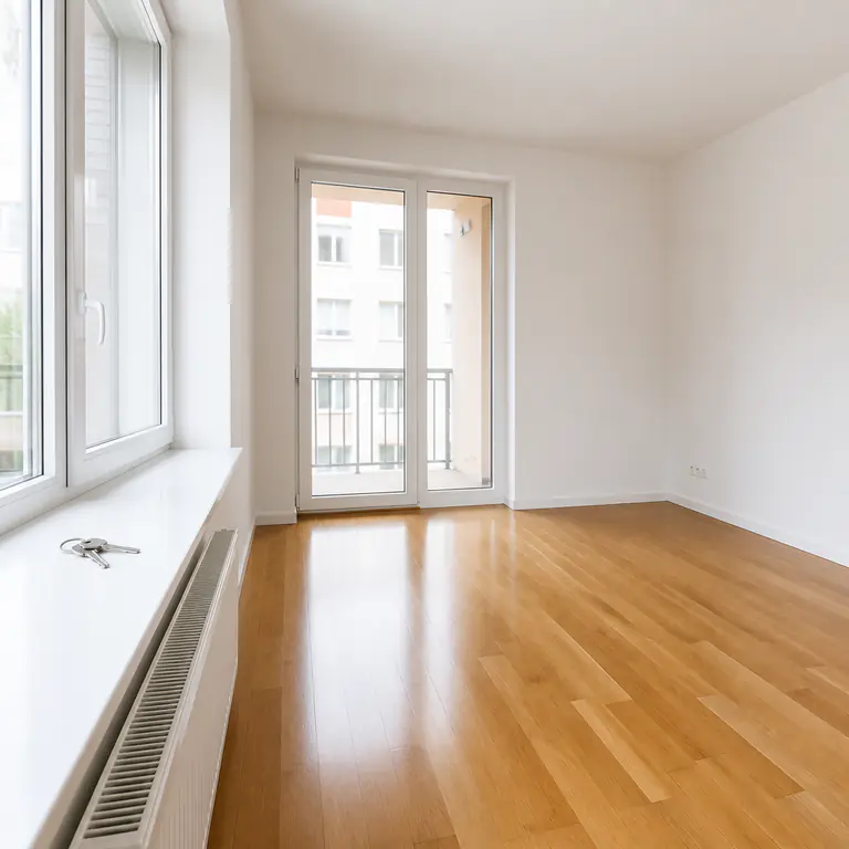 Besenreine Übergabe nach der Wohnungsräumung Besenrein geräumte Wohnung bereit zur Schlüsselübergabe