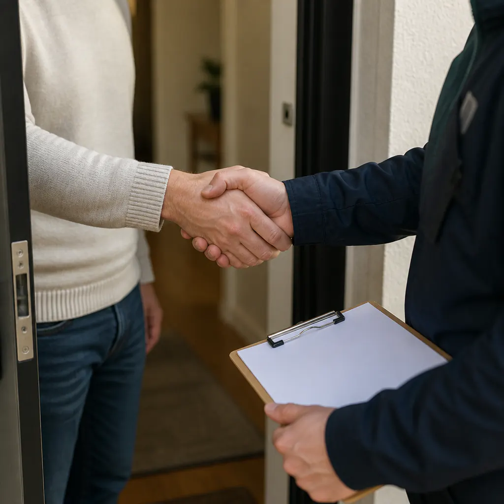Qualitätsmerkmale einer Entrümpelungsfirma Handschlag als Zeichen einer vertrauensvollen Zusammenarbeit mit einer Entrümpelungsfirma